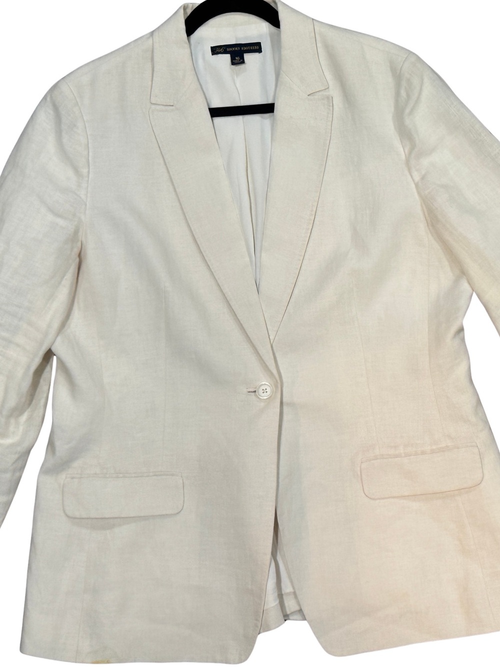 346 Brooks Brothers Women’s Linen White Blazer